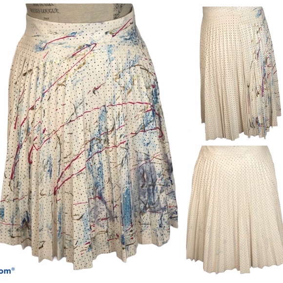 NWOT Faux Leather Paint🎨Splatter Skirt - Picture 2 of 9